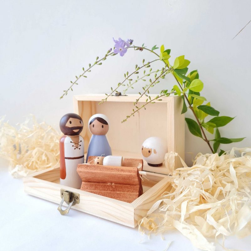 Nativity Set – Mini Peg Doll Version
